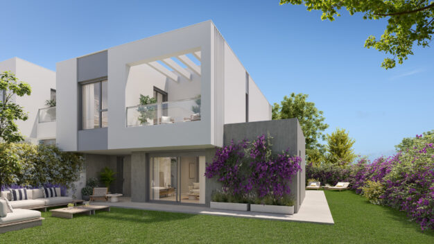 ESTRELLA DEL MAR VILLAS MARBELLA  Elviria Playa Casas adosadas de nueva construcción en Elviria playa, Marbella